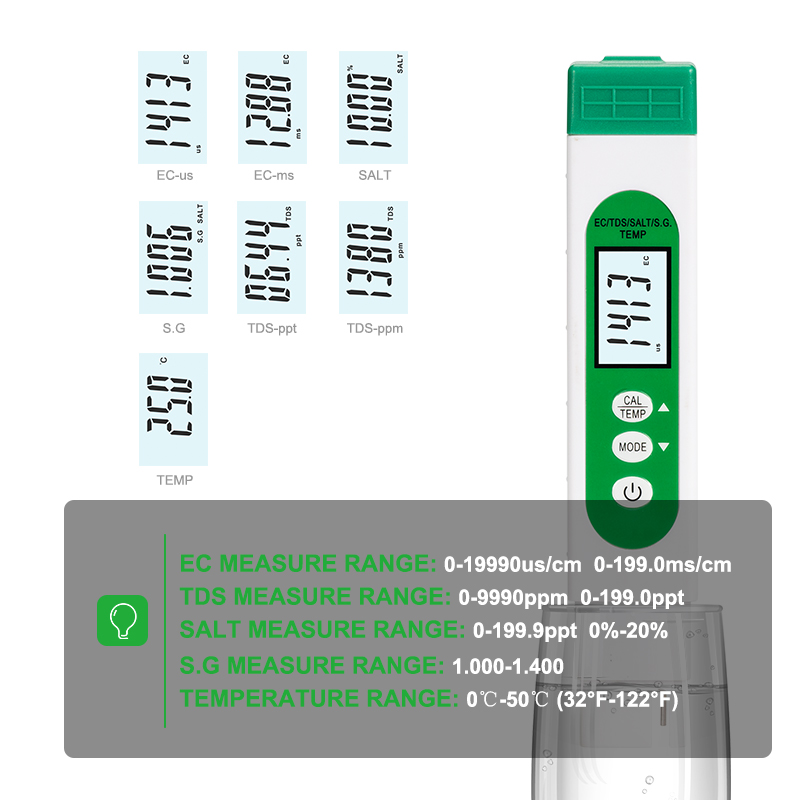 Marine Aquarium Water Testing - Probador Digital de calidad del agua,