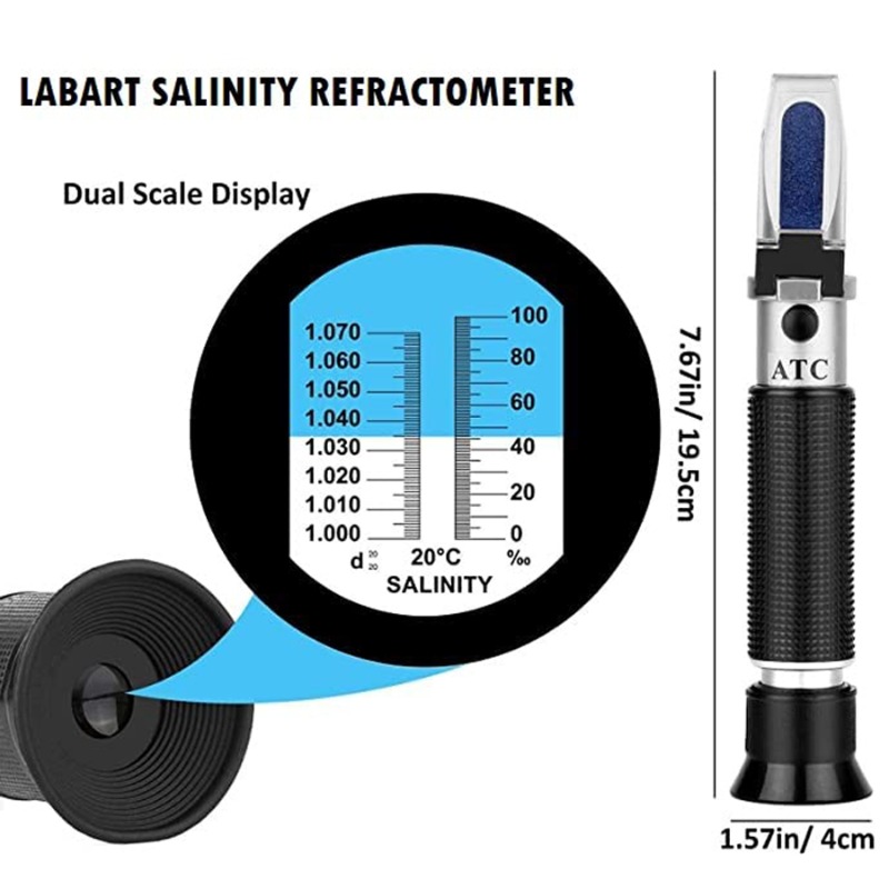 Refractómetro de Salinidad del - Marine Aquarium Water Testing reseña y precio